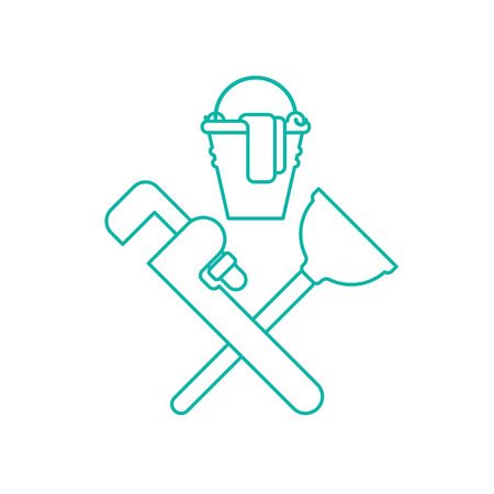 Plumbing service emblem vectorのイラスト素材