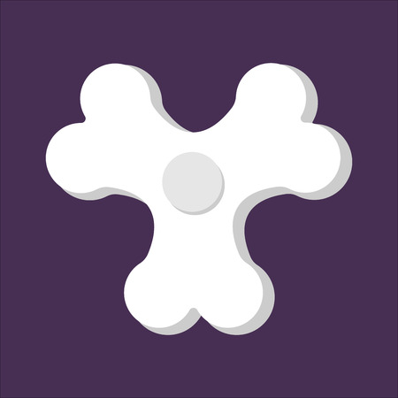 Spinner Bones Fidget finger toy vectorのイラスト素材