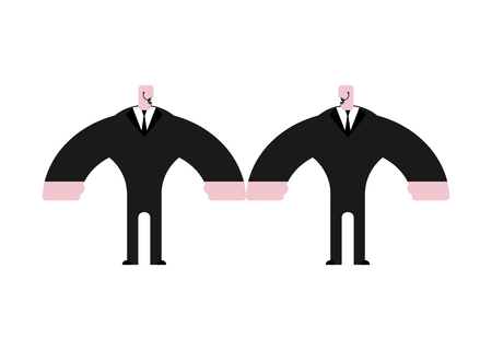Bodyguards in suits vectorのイラスト素材