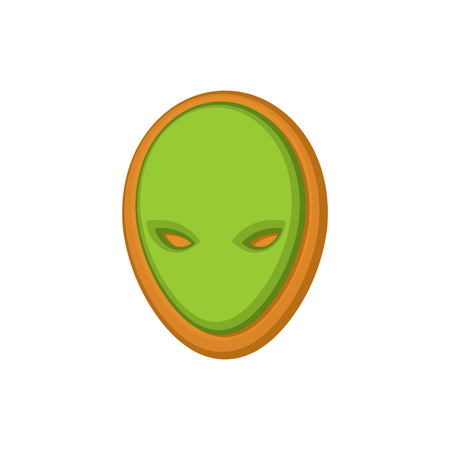 Halloween cookie alien ufo. Cookies for terrible holiday. Vector illustrationのイラスト素材