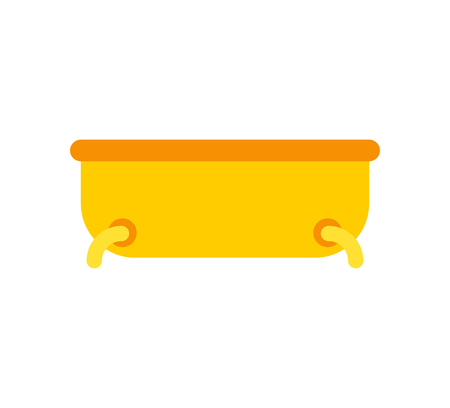 Gold Bath isolated. Expensive Bathroom. Vector illustrationのイラスト素材