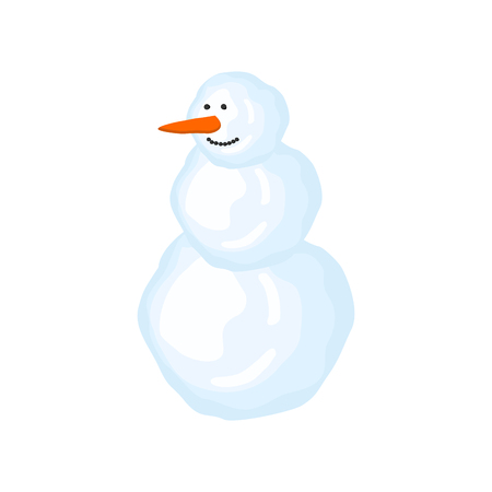 Snowman in isolated background. Christmas and new year vector illustrationのイラスト素材