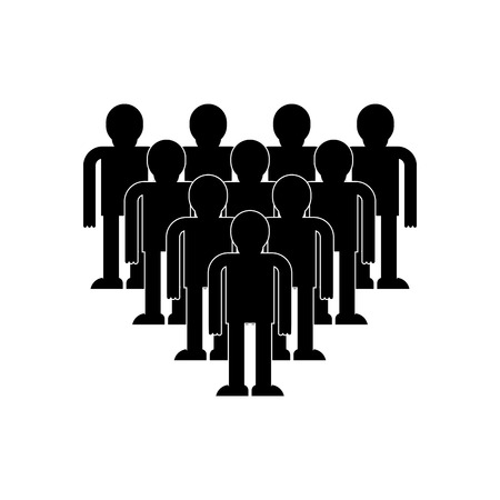 Crowd of people icon. throng isolated. Society Vector illustrationのイラスト素材