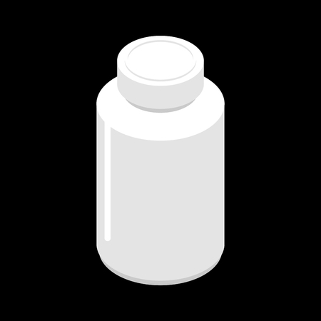 Plastic jar for tablets isolated container for medicines.のイラスト素材