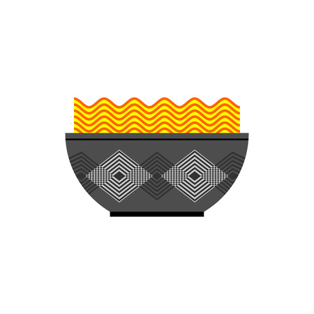 Ramen Chinese traditional noodles. Vector Asian foodのイラスト素材
