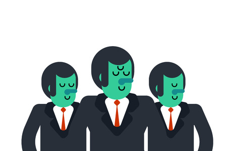 Three Alien businessmanのイラスト素材