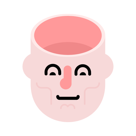 Open empty head vector icon.のイラスト素材