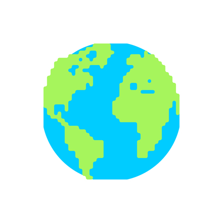 Planet earth cartoon style. Vector illustration Heavenly body.のイラスト素材