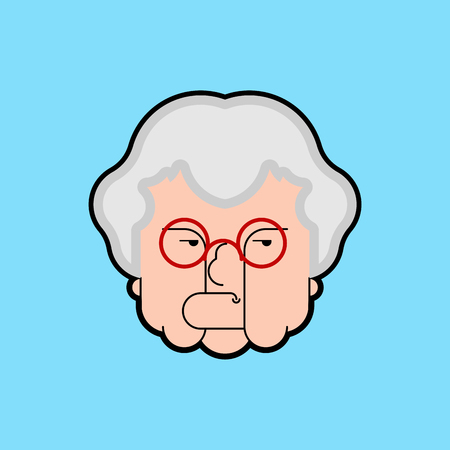 Evil Grandmother Old hag. Bad Grandma. Old lady Angry. Vector illustration
のイラスト素材