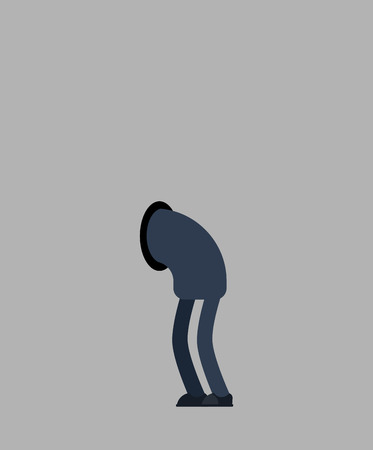 Torso and legs of man isolated. Guy looks in
のイラスト素材