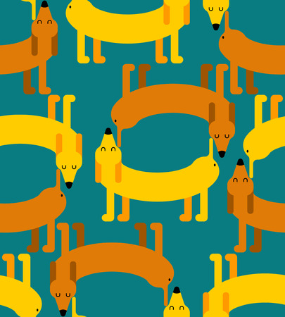 Dog pattern. Dogs sniff each other. Pet ornament vector illustration
のイラスト素材