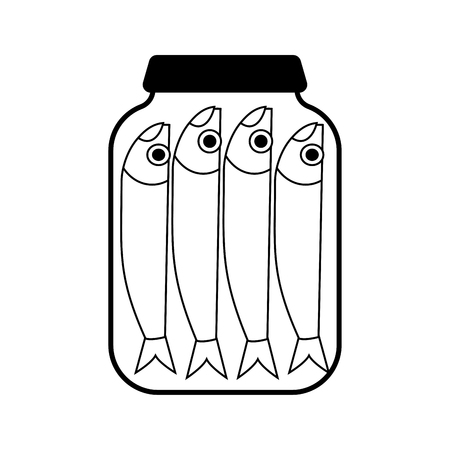 Canned fish isolated. seafood tin. Vector illustration
のイラスト素材