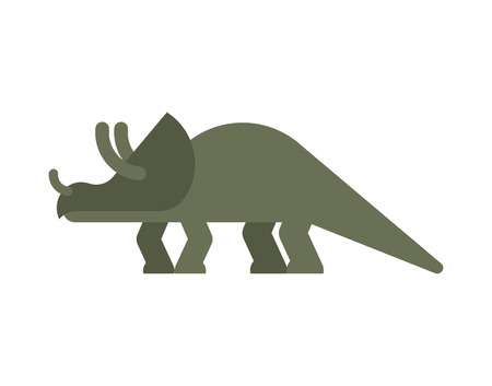 Triceratops dinosaur isolated. Ancient animal. Dino prehistoric monster. Beast is Jurassic period. Vector illustration.
のイラスト素材
