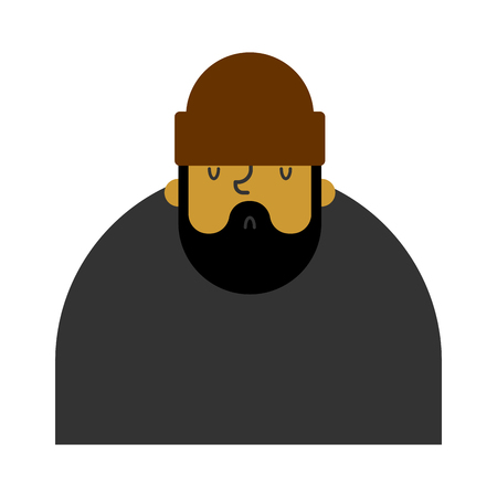 Homeless isolated. Beggars, Poor. bum hobo Vector illustrationのイラスト素材