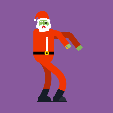 Santa Claus zombie. Christmas grandfather horror. Halloween New Yearのイラスト素材