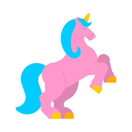 Strong unicorn isolated. Powerful magic horse with horn.
のイラスト素材