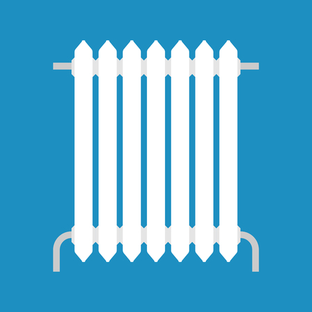 Heating radiator isolated. metal radiator heating systemsのイラスト素材