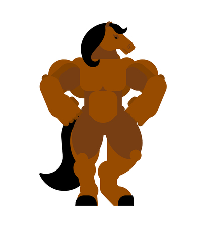 Strong horse Power. Powerful stallion. heavy steed. Vectorのイラスト素材