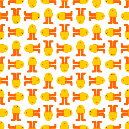 Chick pattern seamless. Little chicken cartoon style background. Baby Fabric Texture
ÃÂ のイラスト素材