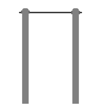 Crossbar for pull-up isolated. Horizontal bar. Vector illustrationのイラスト素材