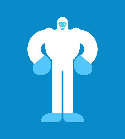 Yeti isolated. Bigfoot wild. abominable snowman. Vector Big footのイラスト素材