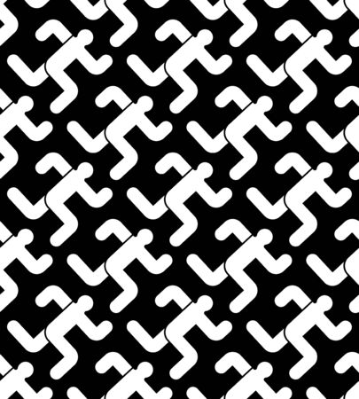Running man pattern seamless. Run background. Vector ornamentのイラスト素材