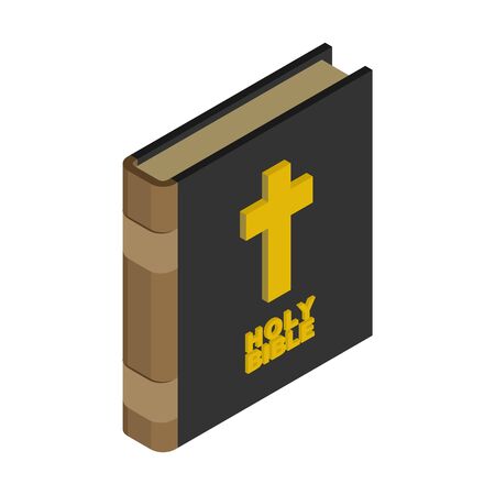 Holy bible isometric. religious christian book symbolのイラスト素材