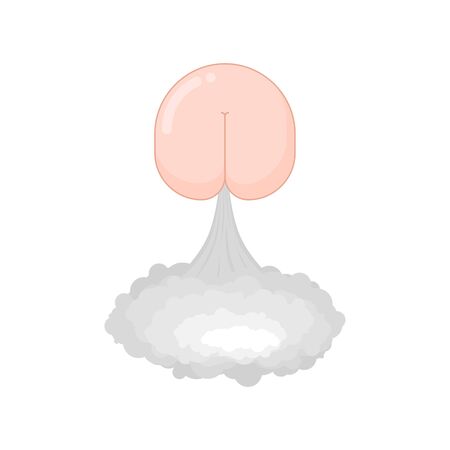 Ass explodes burst. Butthurt sign. Butt Hurt icon. irritability symbol vector illustrationのイラスト素材