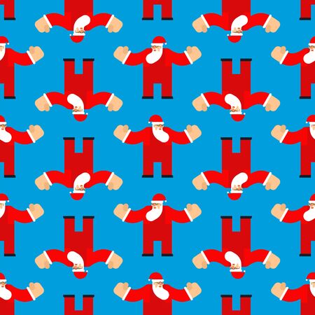 Santa Claus pattern seamless. Christmas background. New Year texture. Xmas ornamentのイラスト素材