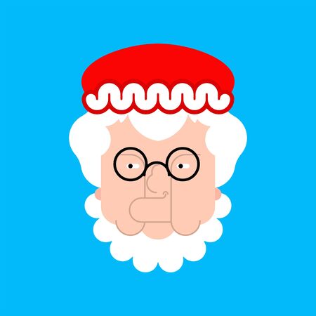 Mrs. Claus face isolated. Christmas and New. Vector illustrationのイラスト素材