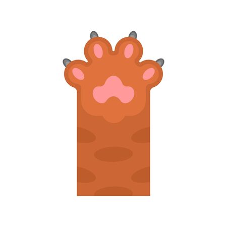 Cat foot isolated. Pet paw. vector illustrationのイラスト素材