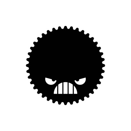 Stress Hatred face monster concept. stressful situations. mental trauma Hater sign. Vector illustrationのイラスト素材