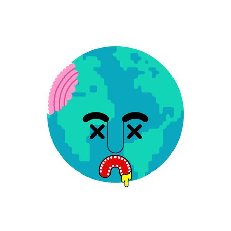 Dead planet Earth. No life, disaster. vector illustrationのイラスト素材