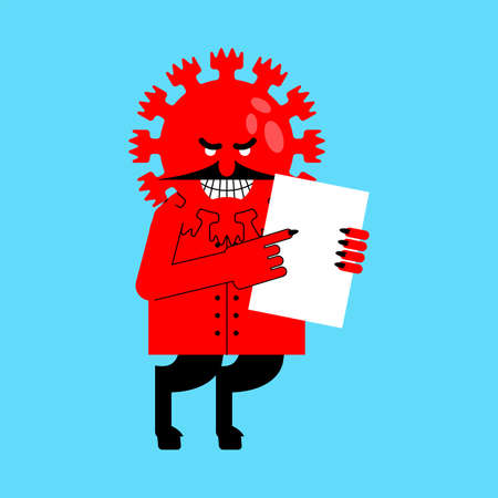 Angry Coronavirus. Virus molecule. COVID-19 vector illustration
Â のイラスト素材