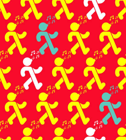 Wander and whistle away pattern seamless. Ferment background. Walk textureのイラスト素材