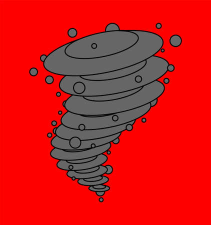 Tornado isolated. Vortex vector illustration. whirlwind of windのイラスト素材