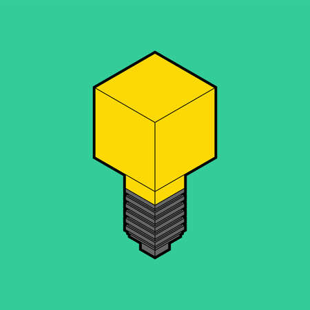 Isometric light bulb isolated. bulb lamps vector illustrationのイラスト素材