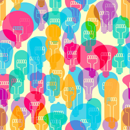 Light bulb pattern seamless. background Retro lightbulb. vector ornamentのイラスト素材