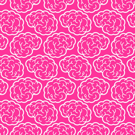 Brain pattern seamless. Brains background. vector textureのイラスト素材