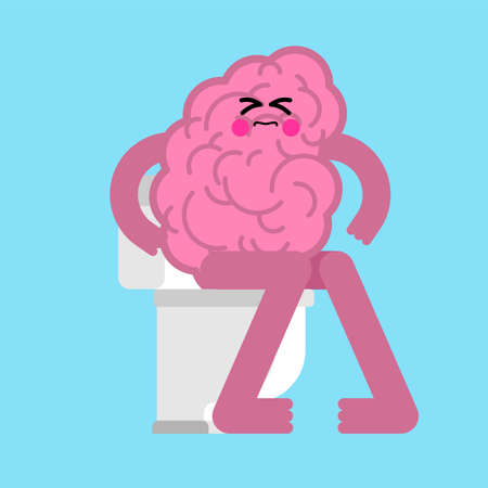 Brainstorm Brain on toilet. good idea comes out of brain