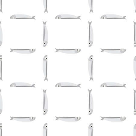 Herring pattern seamless. fish background. Baby fabric ornamentのイラスト素材