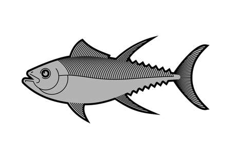 Tuna sign. Icon tunny Seafood fish. Symbol vector illustrationのイラスト素材