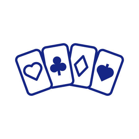 Playing cards sign tattoo isolated. vector illustrationのイラスト素材