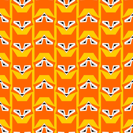 Fox pattern seamless. she-fox background. Baby fabric ornamentのイラスト素材