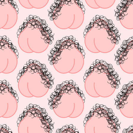 Scrotum pattern seamless. Male balls background. cartoon vector illustration.