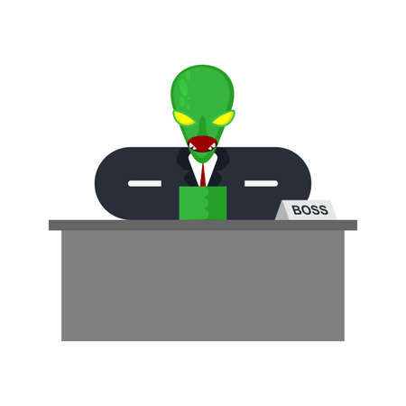 Reptilian boss. conspiracy theory and the capture of the world by aliens.のイラスト素材