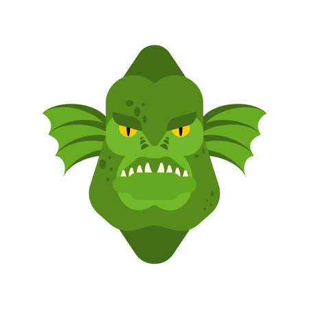reptilian face. Head Alien invaders of Earth. Secret Government Aliens.のイラスト素材