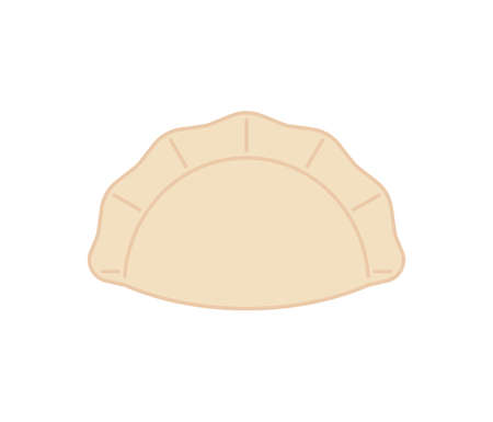 Jiaozi Chinese dumplings isolated. Traditional food in Chinaのイラスト素材