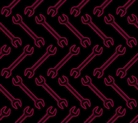Wrench pattern seamless. Repair Tool background. vector textureのイラスト素材