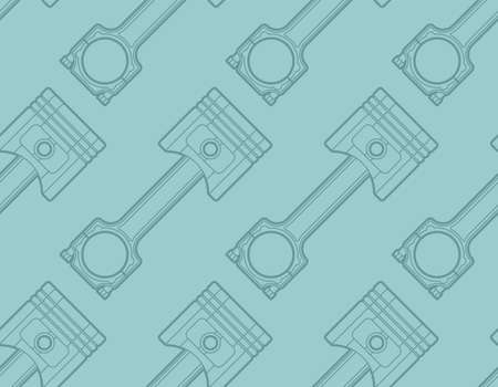 Engine piston pattern seamless. motorcycle pistons background. car workshop textureのイラスト素材